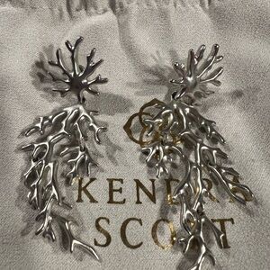 Kendra Scott Silver Coral-Inspired Earrings